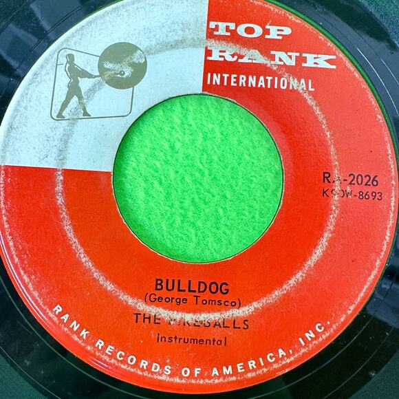 Fireballs - Bulldog / Nearly Sunrise - Top Rank RA-2026 - 45rpm Vinyl Record - Picture 4 of 8